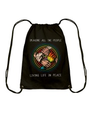 LGBT Gift Imagine All People Living Life In Peace Drawstring Bag tile