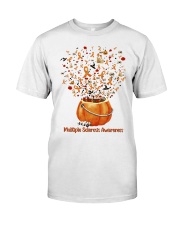 Multiple Sclerosis Awareness Hallowen Pumpkin Classic T-Shirt front