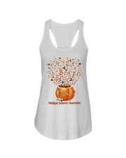 Multiple Sclerosis Awareness Hallowen Pumpkin Ladies Flowy Tank tile