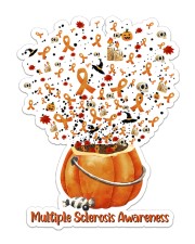 Multiple Sclerosis Awareness Hallowen Pumpkin Sticker tile