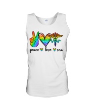 Nurse Gift Peace Love Cna Unisex Tank tile
