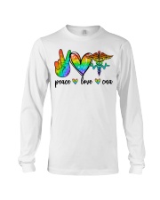 Nurse Gift Peace Love Cna Long Sleeve Tee tile