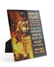 Firefighter Gift Born To Fight Trained To Save No Luck To Pure Skill Easel-Back Gallery Wrapped Canvas tile