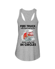 Firefighter Gift Fire Truck With Back End On Fire Drives Really Fast Ladies Flowy Tank tile