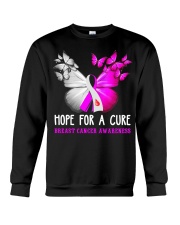 Breast Cancer Awareness Butterflies Hope For A Cure Crewneck Sweatshirt tile