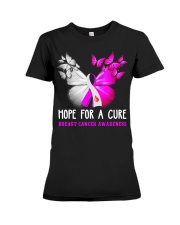 Breast Cancer Awareness Butterflies Hope For A Cure Premium Fit Ladies Tee tile