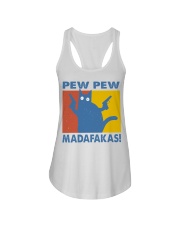 Gift For Cat Lover Pew Pew Madafakas Ladies Flowy Tank tile