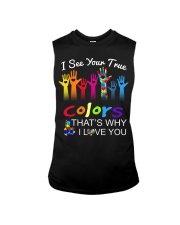 Autism Awareness I See Your True Colors Sleeveless Tee tile