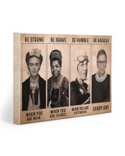 RBG Feminism Gift Women Be Strong Be Brave 20x16 Gallery Wrapped Canvas Prints front