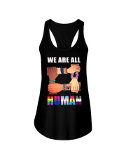 LGBT Pride Gift We Are All Human Ladies Flowy Tank tile