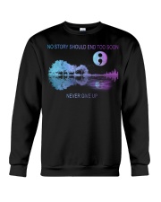 Suicide Prevention Awareness Guitar Moon No Story Should End Too Soon Never Give Up Crewneck Sweatshirt tile