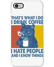 Cat Lover Grumpy Cat That's What I Do I Drink Coffee Phone Case tile