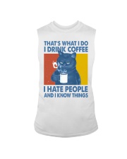 Cat Lover Grumpy Cat That's What I Do I Drink Coffee Sleeveless Tee tile