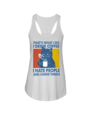 Cat Lover Grumpy Cat That's What I Do I Drink Coffee Ladies Flowy Tank tile