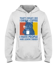 Cat Lover Grumpy Cat That's What I Do I Drink Coffee Hooded Sweatshirt tile