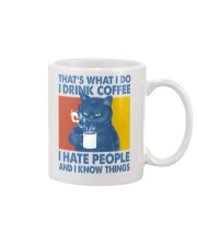 Cat Lover Grumpy Cat That's What I Do I Drink Coffee Mug tile