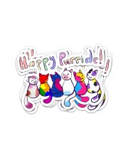 LGBT Pride Gift Cat Love Happy Purride Sticker - 6 pack (Vertical) front
