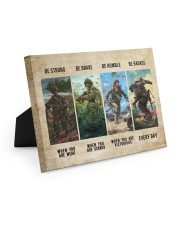 Gift For Veteran Be Strong Be Brave Be Humble Be Badass Easel-Back Gallery Wrapped Canvas tile
