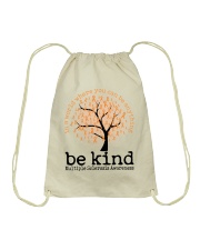 Multiple Sclerosis Awarerness Tree Ribbons In A World Where You Can Be Anything Be Kind Drawstring Bag tile
