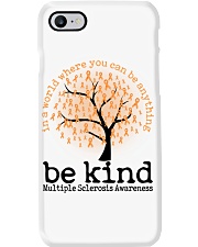Multiple Sclerosis Awarerness Tree Ribbons In A World Where You Can Be Anything Be Kind Phone Case tile