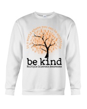 Multiple Sclerosis Awarerness Tree Ribbons In A World Where You Can Be Anything Be Kind Crewneck Sweatshirt tile