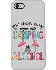 Camping Lover Flamingo You Know What Rhymes With Camping Alcohol Phone Case tile