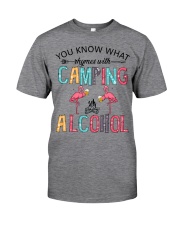 Camping Lover Flamingo You Know What Rhymes With Camping Alcohol Classic T-Shirt tile
