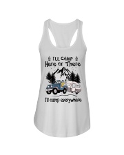 Camping Lover I'll Camp Here Or There I'll Camp Everywhere Ladies Flowy Tank tile