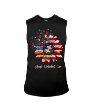 Autism Awareness Sunflower USA Flag Accept Understand Love Sleeveless Tee tile