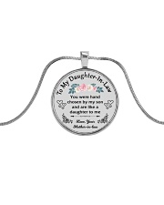To My Daughter-In-Law Metallic Circle Necklace front