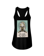 MY BODY MY TEMPLE MY RULE Ladies Flowy Tank tile