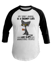 MY SPIRIT ANIMAL IS A GRUMPY CATS Baseball Tee tile
