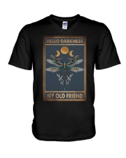 HELLO DARKNESS MY OLD FRIEND V-Neck T-Shirt tile
