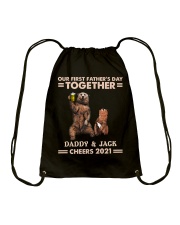 OUR FISRT FATHER'S DAY TOGETHER - CUSTOM NAME Drawstring Bag tile