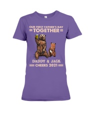 OUR FISRT FATHER'S DAY TOGETHER - CUSTOM NAME Premium Fit Ladies Tee tile