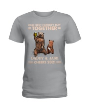 OUR FISRT FATHER'S DAY TOGETHER - CUSTOM NAME Ladies T-Shirt tile