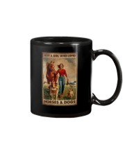 JUST A GIRL WHO LOVES HORSES AND DOGS Mug tile