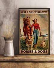 JUST A GIRL WHO LOVES HORSES AND DOGS 11x17 Poster lifestyle-poster-3