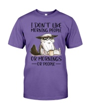 I DON'T LIKE MORNING PEOPLE OR MORNING OR PEOPLE Premium Fit Mens Tee tile