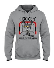 HOCKEY BECAUSE MURDER IS WRONG Hooded Sweatshirt tile