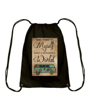 AND I THINK TO MYSELF WHAT A WONDERFUL WORLD Drawstring Bag tile