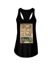 AND I THINK TO MYSELF WHAT A WONDERFUL WORLD Ladies Flowy Tank tile