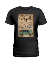 AND I THINK TO MYSELF WHAT A WONDERFUL WORLD Ladies T-Shirt tile