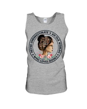 NEVER UNDERESTIMATE Unisex Tank tile