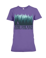 AND SHE RAN HAPPILY EVER AFTER Premium Fit Ladies Tee tile