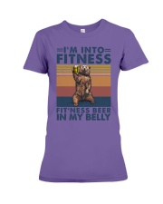 I'M INTO FITNESS FIT'NESS BEER IN MY BELLY Premium Fit Ladies Tee tile