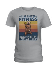 I'M INTO FITNESS FIT'NESS BEER IN MY BELLY Ladies T-Shirt tile