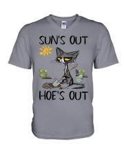 SUN'S OUT HOE'S OUT V-Neck T-Shirt tile