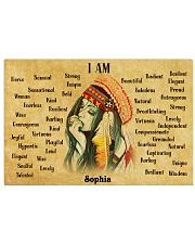 NATIVE GIRL - I AM - CUSTOM NAME 24x16 Poster front