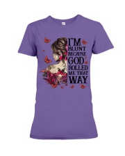 I'M BLUNT BECAUSE GOD ROLL ME THAT WAY Premium Fit Ladies Tee tile